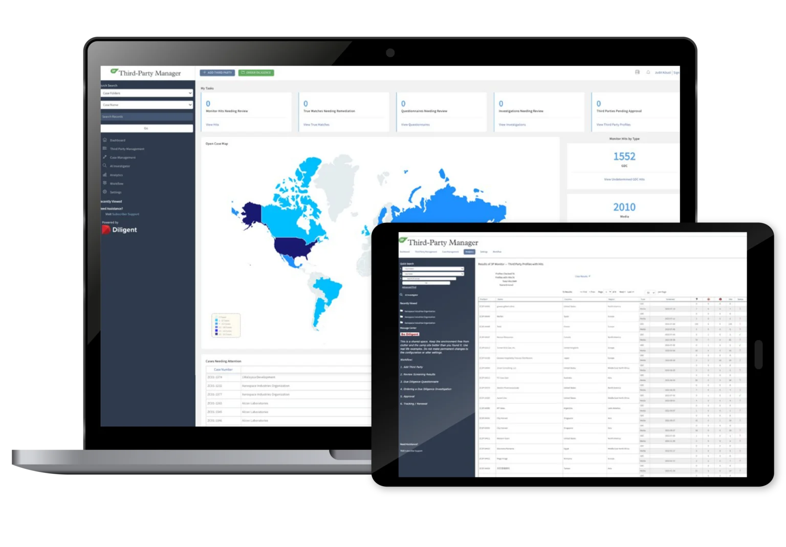 Diligent gestiona riesgos de terceros con transparencia.